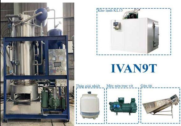 MÁY LÀM ĐÁ VIÊN TRỤC VÍT 9 TẤN APS 9T CÔNG NGHIỆP CỠ ĐÁ: 18x30/ 23x35 (mm)